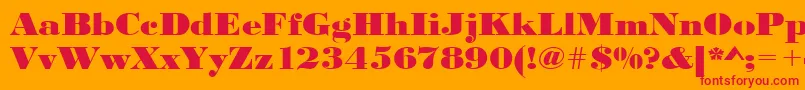 Urwbodonidextbolextwid Font – Red Fonts on Orange Background