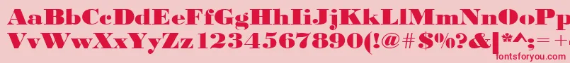 Urwbodonidextbolextwid Font – Red Fonts on Pink Background