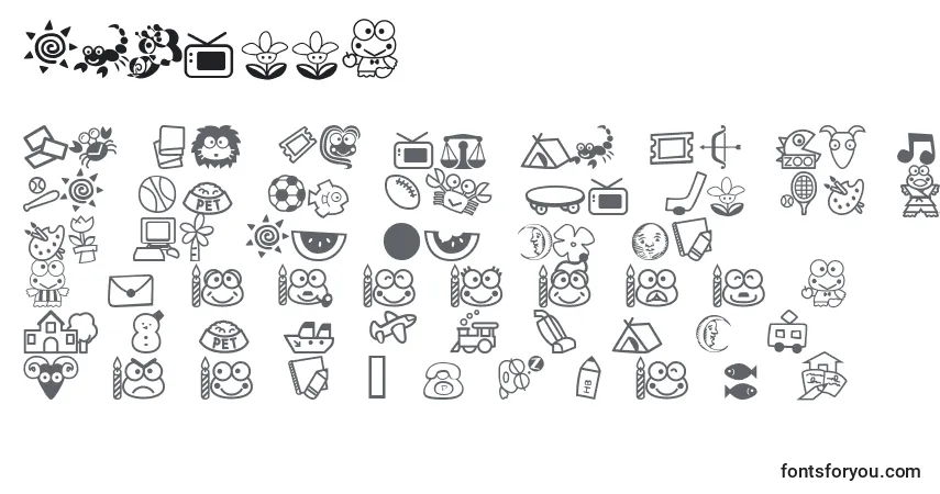 Шрифт Keroppi – алфавит, цифры, специальные символы