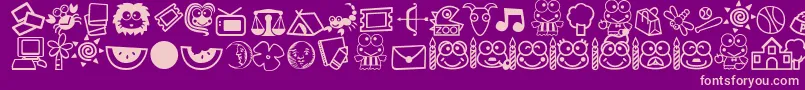 keroppi Font – Pink Fonts on Purple Background