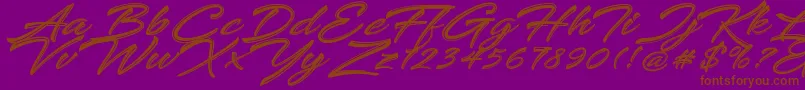 Keshya Font – Brown Fonts on Purple Background