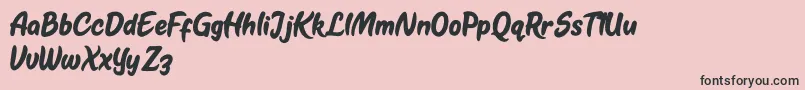 Kestoy Selfie Font – Black Fonts on Pink Background