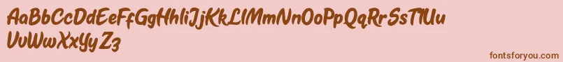 Kestoy Selfie Font – Brown Fonts on Pink Background