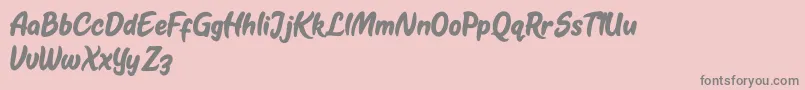 Kestoy Selfie Font – Gray Fonts on Pink Background