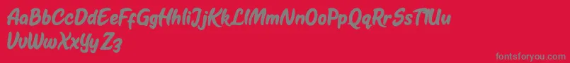 Kestoy Selfie Font – Gray Fonts on Red Background