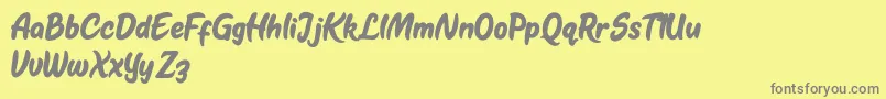Kestoy Selfie Font – Gray Fonts on Yellow Background