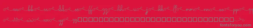 ketika Font – Gray Fonts on Red Background