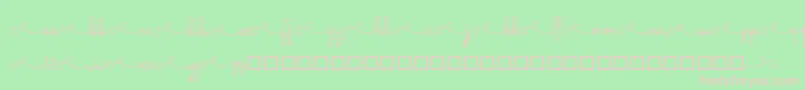 ketika Font – Pink Fonts on Green Background