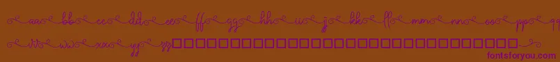 ketika Font – Purple Fonts on Brown Background