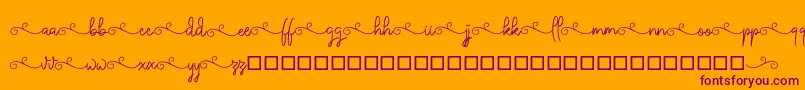 ketika Font – Purple Fonts on Orange Background