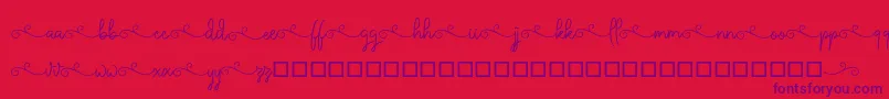 ketika Font – Purple Fonts on Red Background