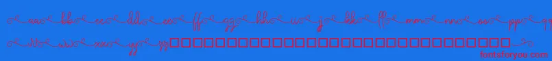ketika Font – Red Fonts on Blue Background