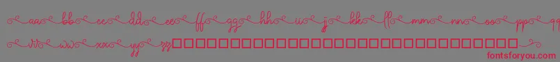 ketika Font – Red Fonts on Gray Background
