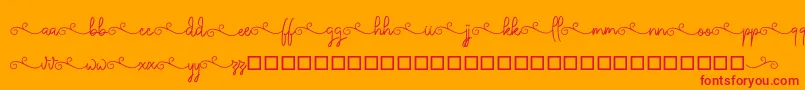ketika Font – Red Fonts on Orange Background