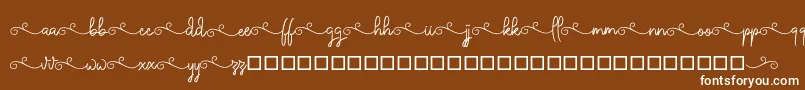 ketika Font – White Fonts on Brown Background