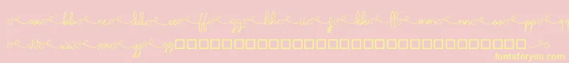 ketika-Schriftart – Gelbe Schriften auf rosa Hintergrund