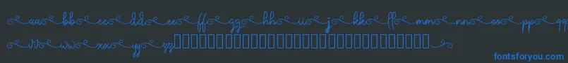 ketika Font – Blue Fonts on Black Background