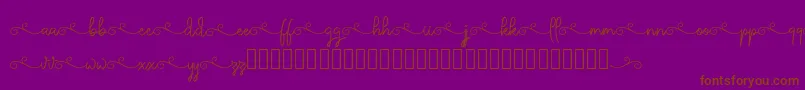 ketika Font – Brown Fonts on Purple Background