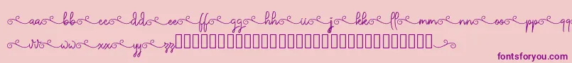 ketika Font – Purple Fonts on Pink Background