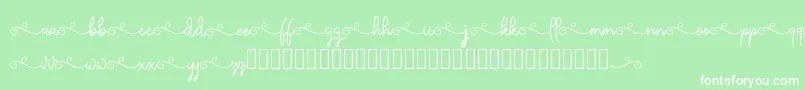 ketika Font – White Fonts on Green Background