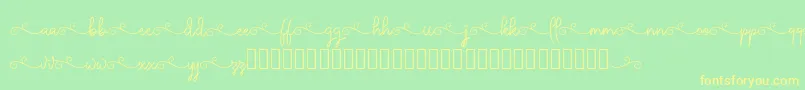 ketika Font – Yellow Fonts on Green Background