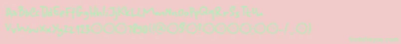 Ketimun Font – Green Fonts on Pink Background