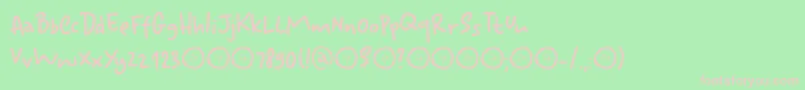 Ketimun Font – Pink Fonts on Green Background