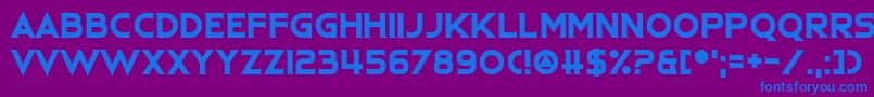 Kevlar Underwear Font – Blue Fonts on Purple Background