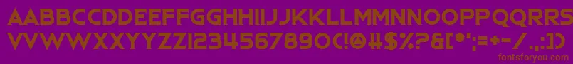 Kevlar Underwear Font – Brown Fonts on Purple Background