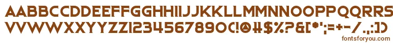Шрифт Kevlar Underwear – коричневые шрифты на белом фоне