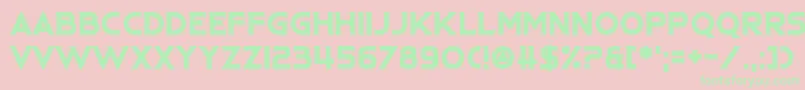 Kevlar Underwear Font – Green Fonts on Pink Background