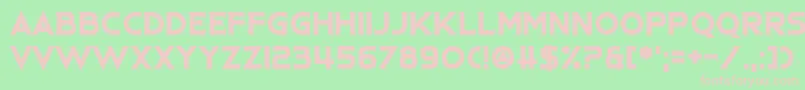 Kevlar Underwear Font – Pink Fonts on Green Background