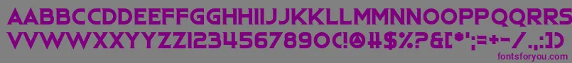 Kevlar Underwear-fontti – violetit fontit harmaalla taustalla
