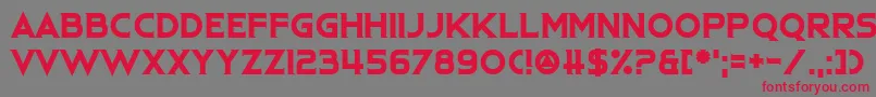 Kevlar Underwear Font – Red Fonts on Gray Background