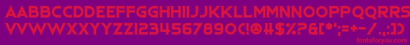 Kevlar Underwear Font – Red Fonts on Purple Background