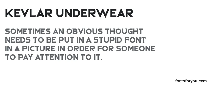 Шрифт Kevlar Underwear
