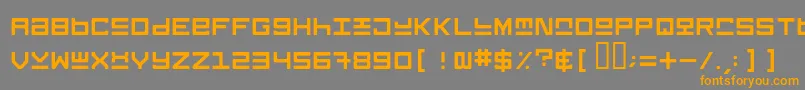 フォントKEYSRG   – オレンジの文字は灰色の背景にあります。