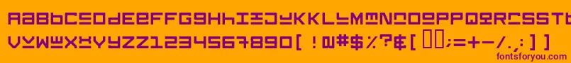 フォントKEYSRG   – オレンジの背景に紫のフォント