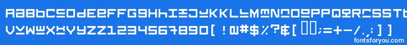 フォントKEYSRG   – 青い背景に白い文字