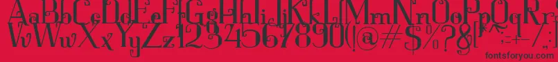 Keytip Font – Black Fonts on Red Background