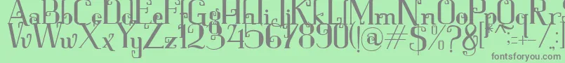 Keytip Font – Gray Fonts on Green Background