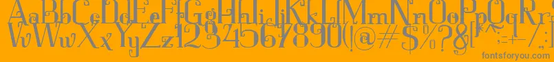 Keytip Font – Gray Fonts on Orange Background