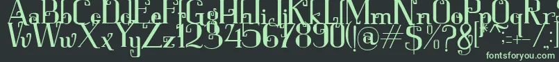 Keytip Font – Green Fonts on Black Background