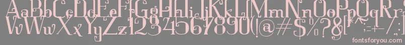 Keytip Font – Pink Fonts on Gray Background