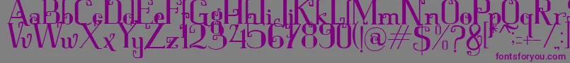 Keytip Font – Purple Fonts on Gray Background