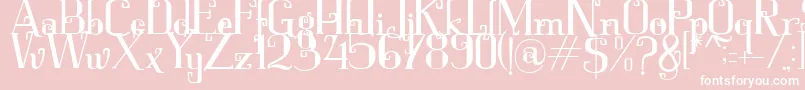 Keytip Font – White Fonts on Pink Background