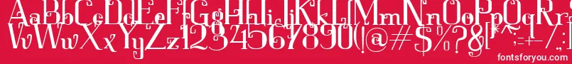 Keytip Font – White Fonts on Red Background