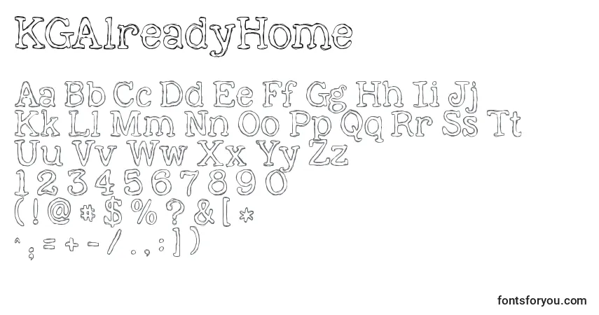 Schriftart KGAlreadyHome (131550) – Alphabet, Zahlen, spezielle Symbole
