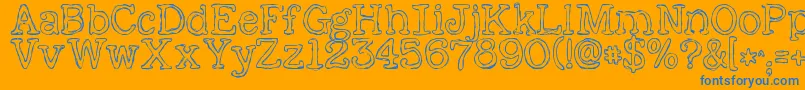 KGAlreadyHome Font – Blue Fonts on Orange Background