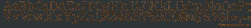 KGAlreadyHome Font – Brown Fonts on Black Background